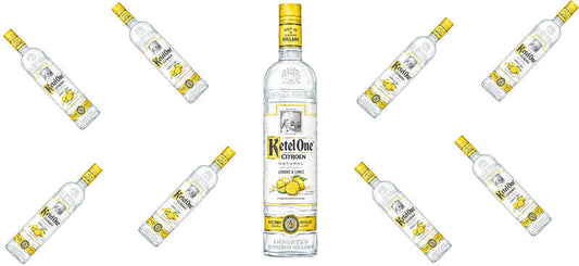Lemon Vodka UV DTF Cup Wrap for 16oz Libbey Can KA-17537
