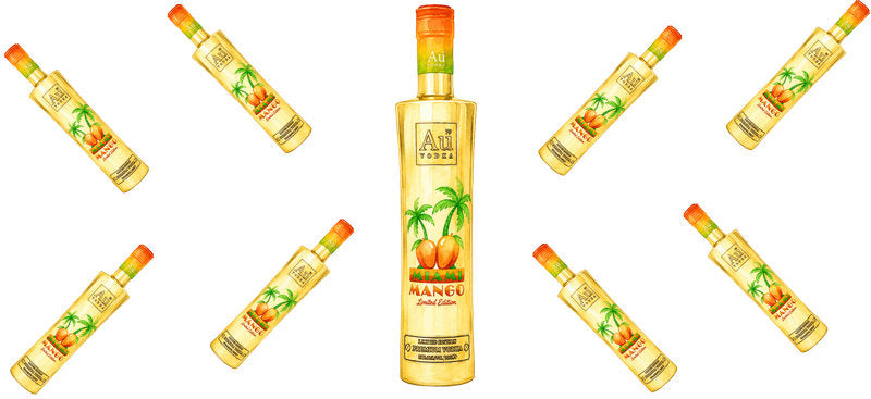 Mango Vodka UV DTF Cup Wrap for 16oz Libbey Can KA-17557