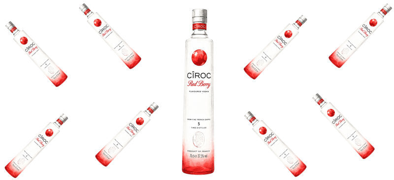 Red Berry Vodka UV DTF Cup Wrap for 16oz Libbey Can KA-17567
