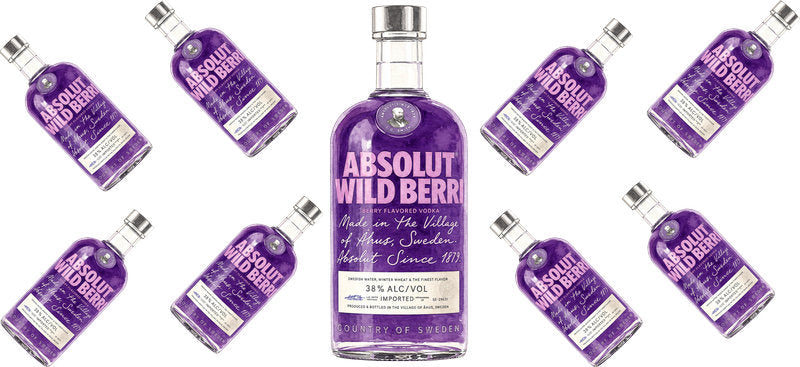 Wild Berry Vodka UV DTF Cup Wrap for 16oz Libbey Can KA-17586