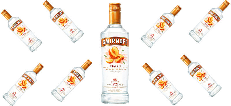 Peach Vodka UV DTF Cup Wrap for 16oz Libbey Can KA-17610