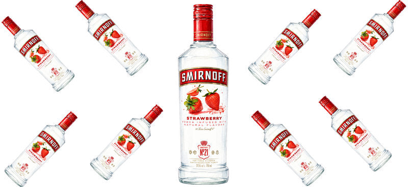Strawberry Vodka UV DTF Cup Wrap for 16oz Libbey Can KA-17614