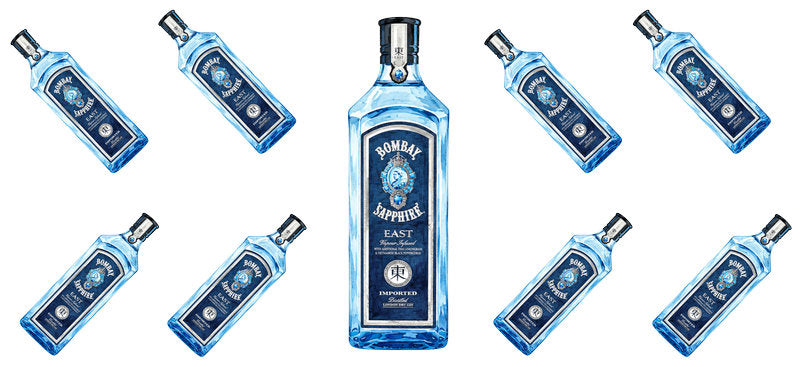 Blue Gin UV DTF Cup Wrap for 16oz Libbey Can KA-17732