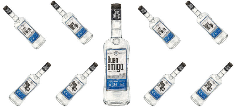 Silver Tequila UV DTF Cup Wrap for 16oz Libbey Can KA-17782