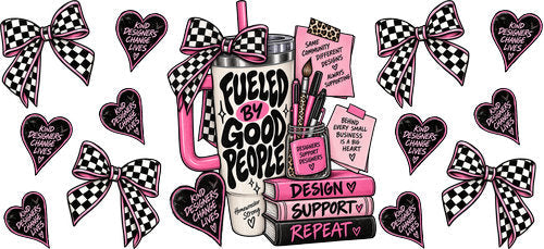 Fueled by Good People UV DTF Cup Wrap for 16oz Libbey Can KA-17805