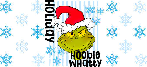Green Holiday Character UV DTF Cup Wrap for 16oz Libbey Can KA-17833