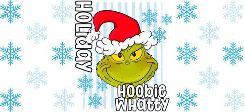 Green Holiday Character UV DTF Cup Wrap for 16oz Libbey Can KA-17834