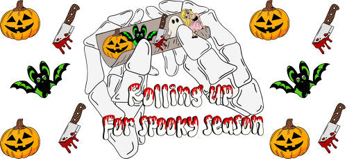 Spooky Season Ghosts UV DTF Cup Wrap for 16oz Libbey Can KA-17841