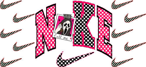 Scream Mask Pink Polaroid UV DTF Cup Wrap for 16oz Libbey Can KA-17866