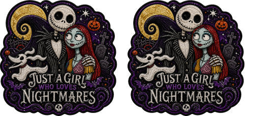 Nightmare Couple Halloween UV DTF Cup Wrap for 16oz Libbey Can KA-17883