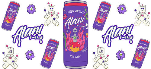 Purple Energy Drink UV DTF Cup Wrap for 16oz Libbey Can KA-17910