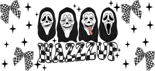 Hazzup Scream Masks UV DTF Cup Wrap for 16oz Libbey Can KA-17933