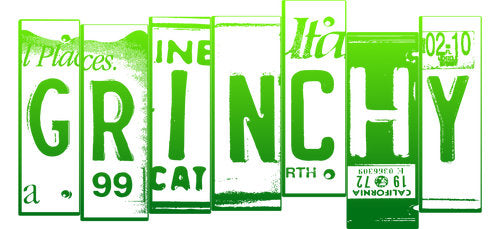 Grinchy Green License Plates UV DTF Cup Wrap for 16oz Libbey Can KA-17939