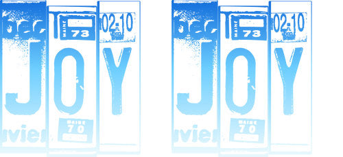 Joy Blue License Plates UV DTF Cup Wrap for 16oz Libbey Can KA-17941