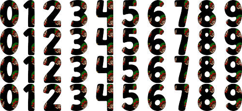 Black Holiday Numbers UV DTF Cup Wrap for 16oz Libbey Can KA-17947