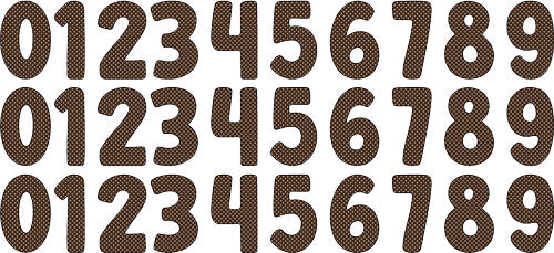 Brown Holiday Numbers UV DTF Cup Wrap for 16oz Libbey Can KA-17951