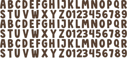 Brown Holiday Alphabet Numbers UV DTF Cup Wrap for 16oz Libbey Can KA-17954