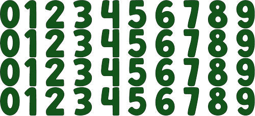 Green Holiday Numbers UV DTF Cup Wrap for 16oz Libbey Can KA-17960