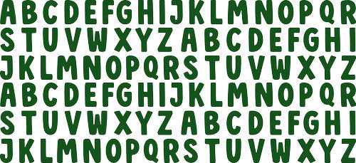 Green Holiday Alphabet UV DTF Cup Wrap for 16oz Libbey Can KA-17961