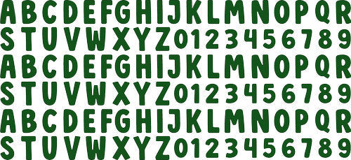 Green Holiday Alphabet Numbers UV DTF Cup Wrap for 16oz Libbey Can KA-17966