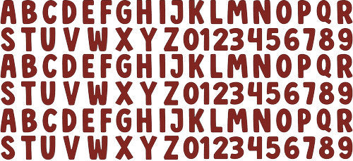 Burgundy Holiday Alphabet Numbers UV DTF Cup Wrap for 16oz Libbey Can KA-17970