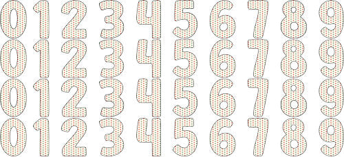 Neutral Holiday Numbers UV DTF Cup Wrap for 16oz Libbey Can KA-17971
