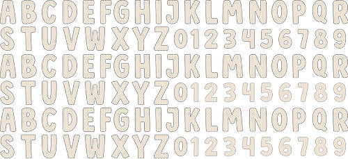 Neutral Holiday Alphabet Numbers UV DTF Cup Wrap for 16oz Libbey Can KA-17973