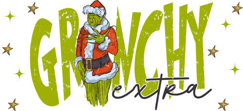 Green Holiday Character Christmas UV DTF Cup Wrap for 16oz Libbey Can KA-17988