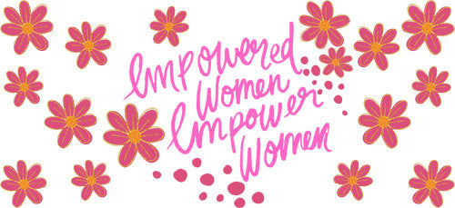 Empowered Women Floral UV DTF Cup Wrap for 16oz Libbey Can KA-18002