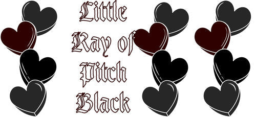Little Ray of Pitch Black UV DTF Cup Wrap for 16oz Libbey Can KA-18060