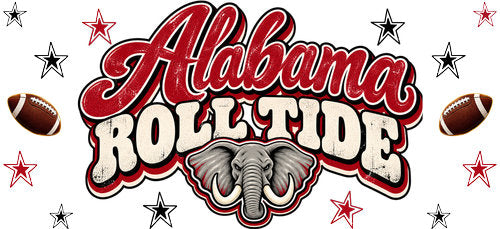 Alabama Football UV DTF Cup Wrap for 16oz Libbey Can KA-18064