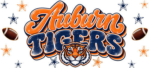 Auburn Football UV DTF Cup Wrap for 16oz Libbey Can KA-18068