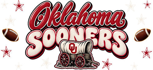 Oklahoma Football UV DTF Cup Wrap for 16oz Libbey Can KA-18075