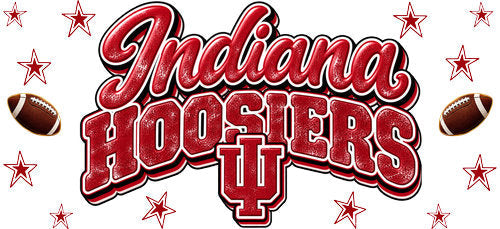Indiana Football UV DTF Cup Wrap for 16oz Libbey Can KA-18079