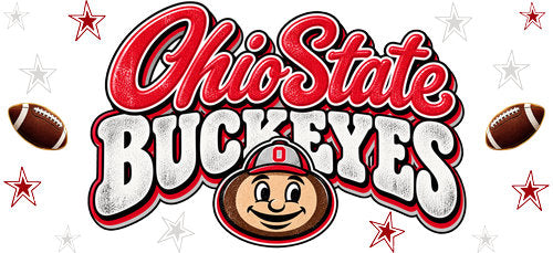 Ohio State Football UV DTF Cup Wrap for 16oz Libbey Can KA-18080