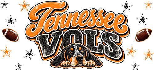 Tennessee Football UV DTF Cup Wrap for 16oz Libbey Can KA-18081