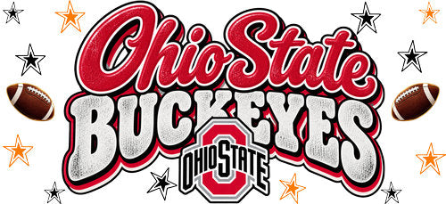 Ohio State Football UV DTF Cup Wrap for 16oz Libbey Can KA-18082