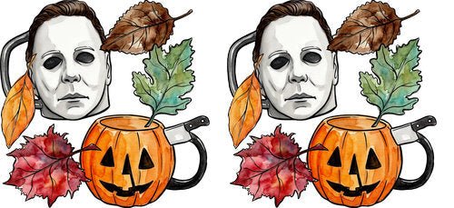 Pumpkin Cauldron Halloween UV DTF Cup Wrap for 16oz Libbey Can KA-18026