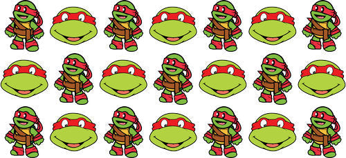 Green Cartoon Turtle Characters UV DTF Cup Wrap for 16oz Libbey Can KA-18314