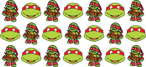 Green Cartoon Turtle Characters UV DTF Cup Wrap for 16oz Libbey Can KA-18314