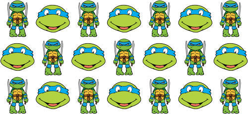 Green Cartoon Turtle Characters UV DTF Cup Wrap for 16oz Libbey Can KA-18318