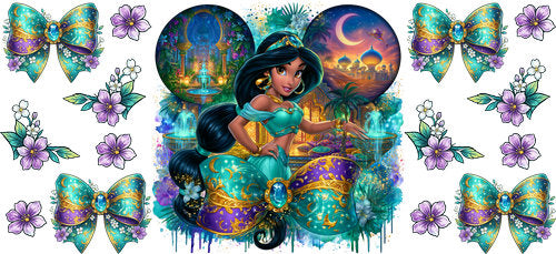 Arabian Princess UV DTF Cup Wrap for 16oz Libbey Can KA-18347