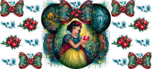 Apple Princess UV DTF Cup Wrap for 16oz Libbey Can KA-18352