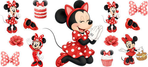 Mouse Girl UV DTF Cup Wrap for 16oz Libbey Can KA-18425