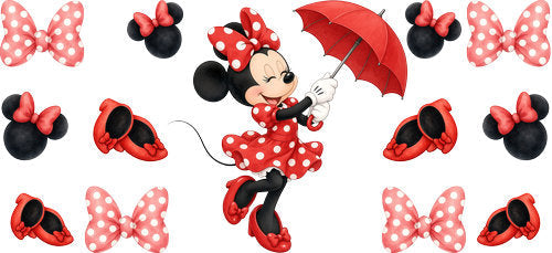 Mouse Girl UV DTF Cup Wrap for 16oz Libbey Can KA-18461
