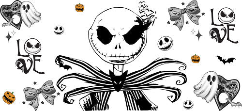 Skeleton King Portrait Halloween UV DTF Cup Wrap for 16oz Libbey Can KA-18594