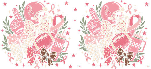 Pink Ribbon Hope UV DTF Cup Wrap for 16oz Libbey Can KA-18831