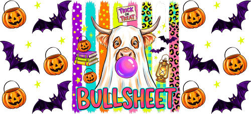 Halloween Ghost Bullsheet UV DTF Cup Wrap for 16oz Libbey Can KA-18836