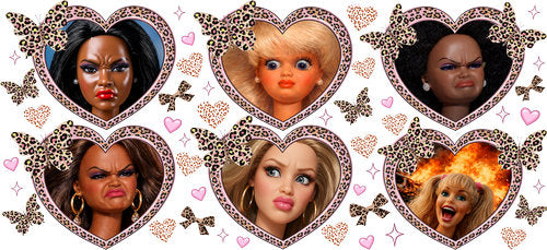 Doll Face Meme UV DTF Cup Wrap for 16oz Libbey Can KA-18891