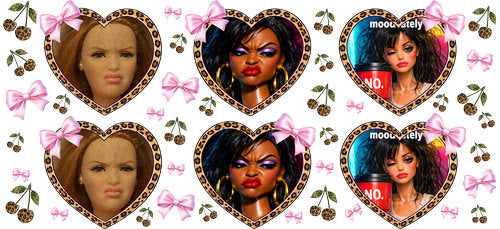 Doll Face Meme UV DTF Cup Wrap for 16oz Libbey Can KA-18895